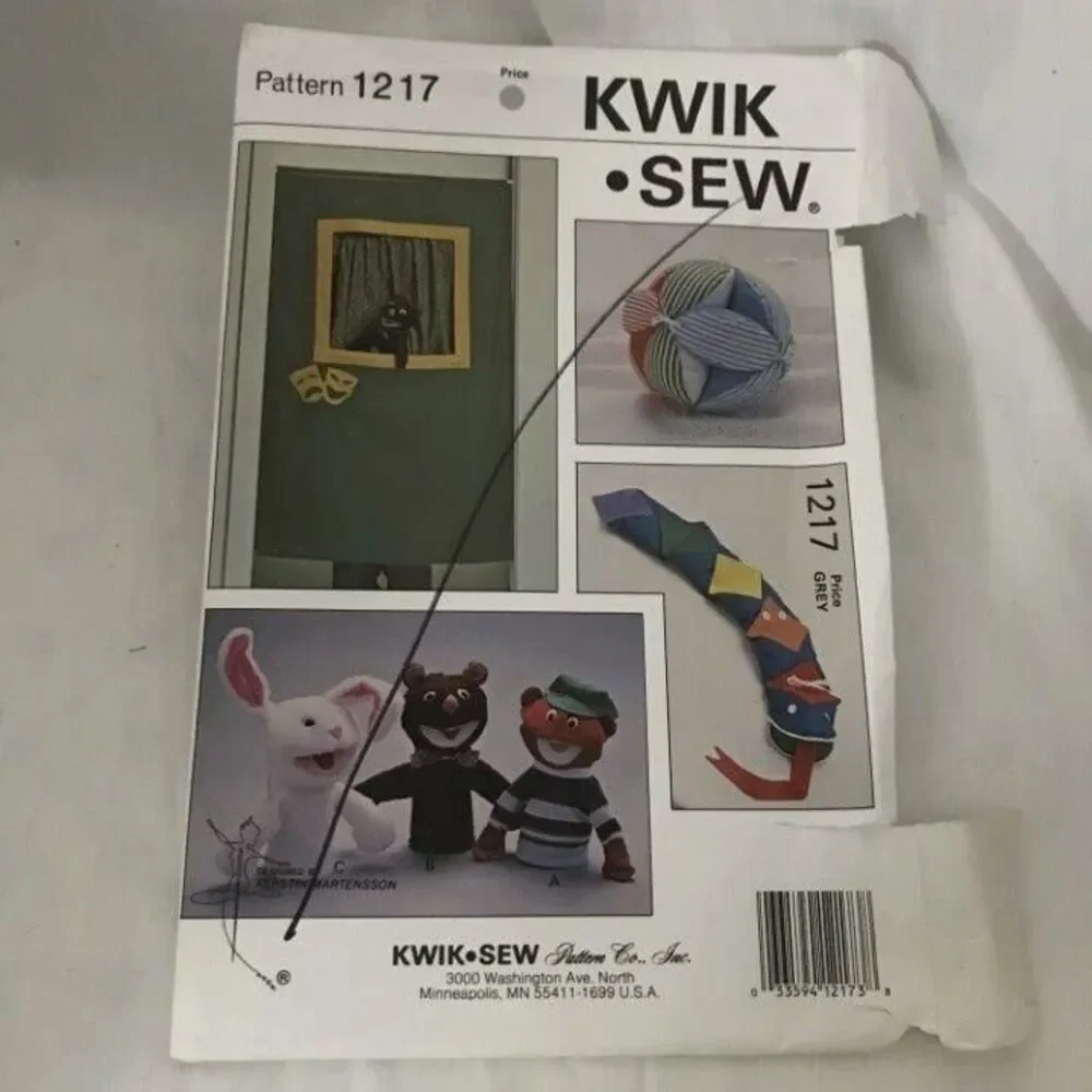 #1217 Kwik Sew Learning toy sewing pattern